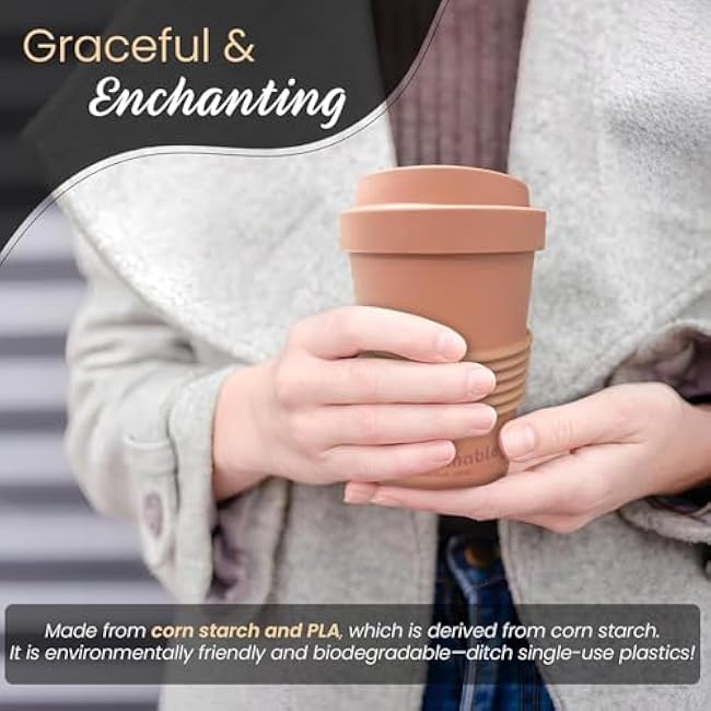 16oz Coffee Mug - Insulated Reusable Coffee Tumbler - On-The-Go Travel Mug - BPA-Free, Leak proof Lid, Stylish Coffee Cup - Lightweight & Durable Mug for Drinks (Rose)