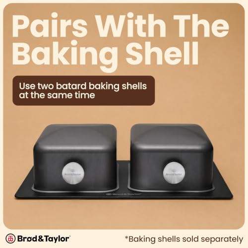 Image of Brod & Taylor Bread Steel Duo, Bake Two Loaves at Once and Pizzas, Fast Preheating, Extra Durable Solid Steel, Pre-Seasoned & Ready For Baking