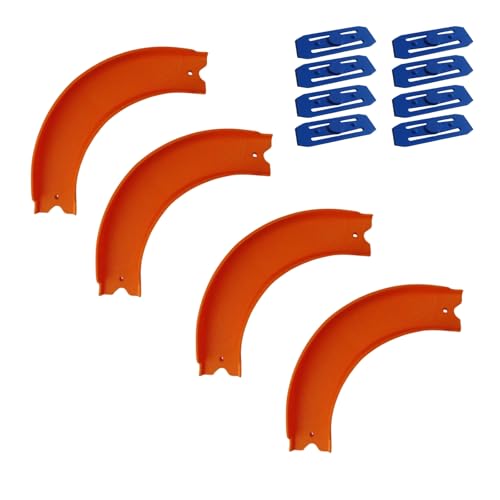 Kit 04 Pistas Curvas 90° Compatível para Carrinhos escala Hot Wheels