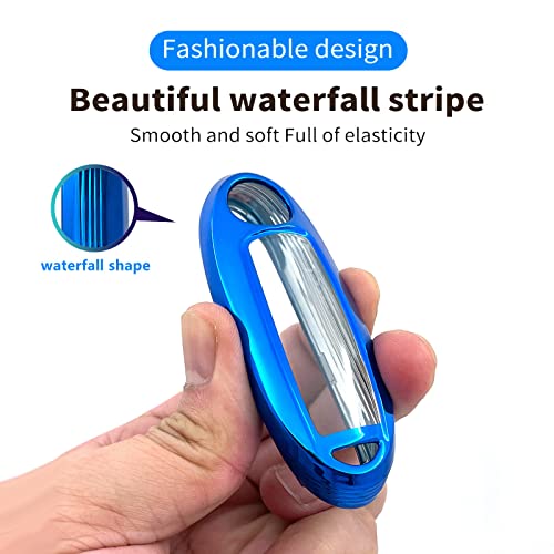 Creativity Suitable For Nissan Infiniti Keys. The Advanced Tpu Key Box Is Compatible With Maxima Qashqai Pathfinder Sylphy Qx60 Murano Fx50 Sunny 3/4 / 5 Buttons Key (Blue Key Case + Key Chain Set) #TOP2