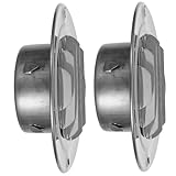 Generic 通気口カバー 2個セット – 防水設計で浴室やキッチンの換気扇に簡単取り付け、異物進入防止メッシュ付き