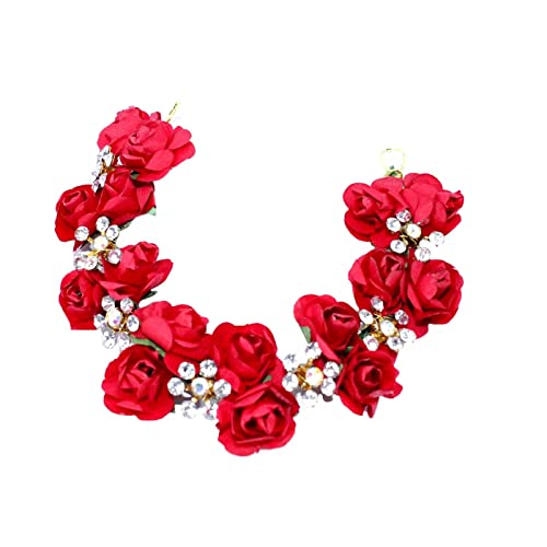 Image of Majik Bun Decoration Hair Gajra For Women And Girls Wedding, Party Hair Decoration Hair Accessories (Red)