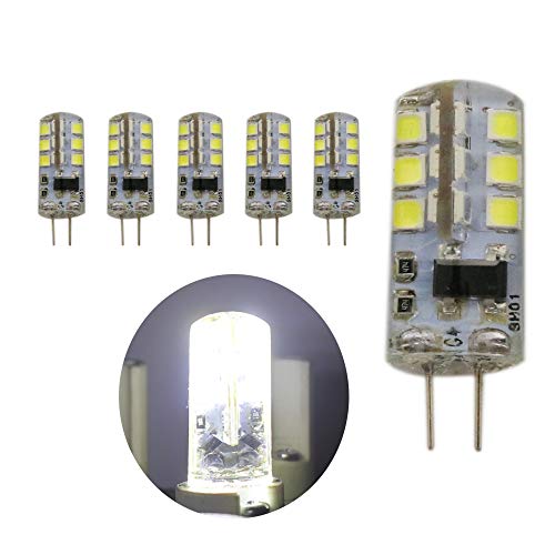 5 Pièce 3W G4 ampoules LED 25W ampoules halogènes de remplacement 24SMD2835 lampe LED AC 220V 260lm Blanc Froid 6000K Angle de faisceau 360 ° Spotlight Ampoule