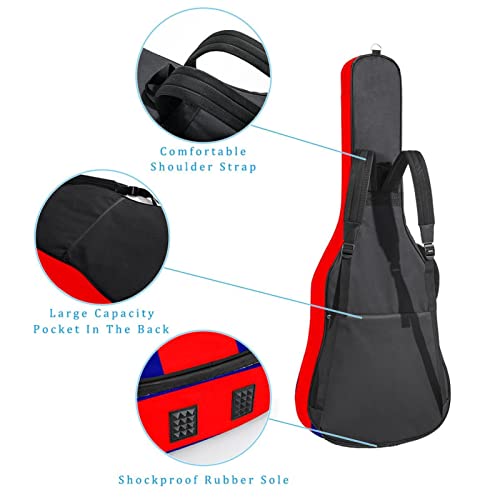 Housse imperméable pour guitare acoustique avec double bandoulière et poche Motif étoiles spatiales planètes avec fusées… - Les Beatles, Paul McCartney, John Lennon, RIngo Starr, George Harrison Housse imperméable pour guitare acoustique avec double bandoulière et poche Motif étoiles spatiales planètes avec fusées… – Image 4