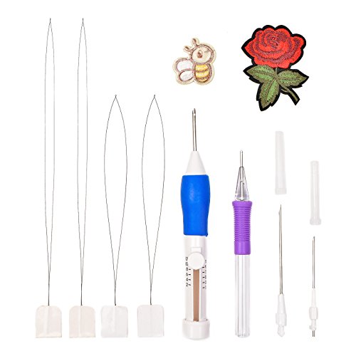 Pluma de bordado mágico Set Craft Tool para bordado de hilo DIY Costura Cover