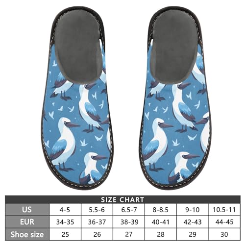 Slippers for Women Blue Footed Booby on Sky Soft Fuzzy Women's Slippers Indoor and Outdoor Shoes3