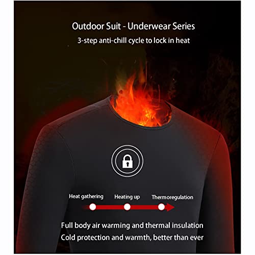 Heated Thermal Underwear For Men, Winter Base Layer Set Tops Pants, Women's Thermal Underwear Set, Warm Long Bottom,Women Grey,Xxl #TOP4