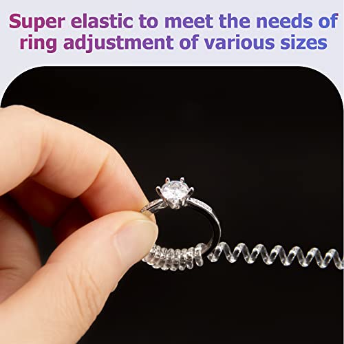 24 Pcs Ring Sizers Adjuster Transparent Silicone Guards Clip Noodle Jewelry Tightener Connector 4 Sizes For Loose Rings #TOP6