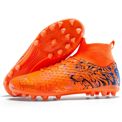 ZGWULZNGL Unisex Soccer Cleats High-Top Mens Football Cleats with Ankle