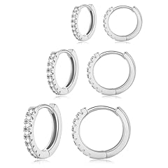 Zircon, White Gold 8mm 10mm 12mm