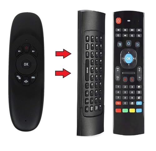 Image of Air Mouse for Onida Android TV Box | Android TV Mini Keyboard Remote | 2.4GHZ Wireless Keyboard Android Remote Control Compatible for Onida (Black)