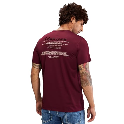 Image of Spykar Men's Slim Fit Round Neck Half Sleeve Solid Casual T-Shirt