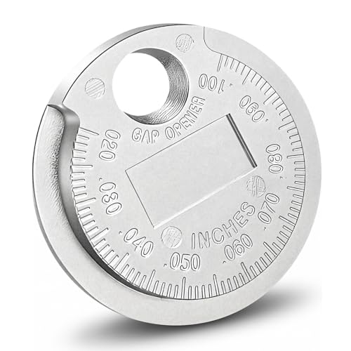 YYTQP Zinc Alloy Spark Plug Gap Gauge, 0.020"-0.100" Measuring Range, Portable Adjustment Tool for Auto Spark Plug Service, Gap Measuring Tool Vehicle Repair Accessory