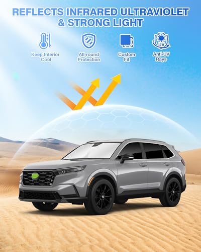 Image of Canvcle Sunshades for Honda CRV 2023-2025 2026 CR-V Accessories Windshield Sun Shade Side Rear Window Shade Cover Sun Visor Shield Privacy Protection Keep Vehicle Cool Black 8PCS