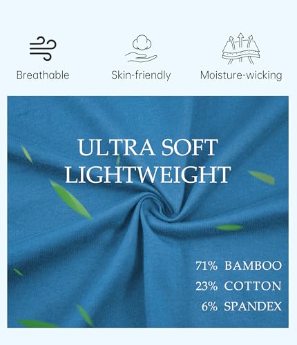 Image of CF Mens Pajama Shorts Bamboo Rayon & Cotton Sleep Shorts Lightweight Pants
