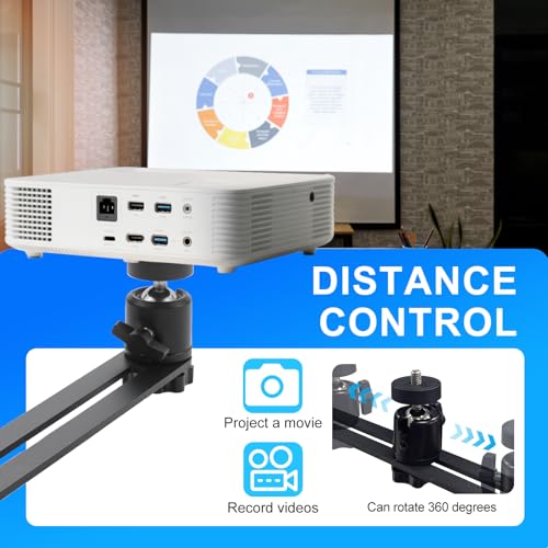 xiruiubao Beamer Halterung Wand Beamer Wandhalterung 360° Drehbar Metall Projector Stand,1/4-Zoll-Schraubengröße Projektor Halterung für Heimkino Büro Wohnzimmer Schlafzimmer,Projector Stand Schwarz