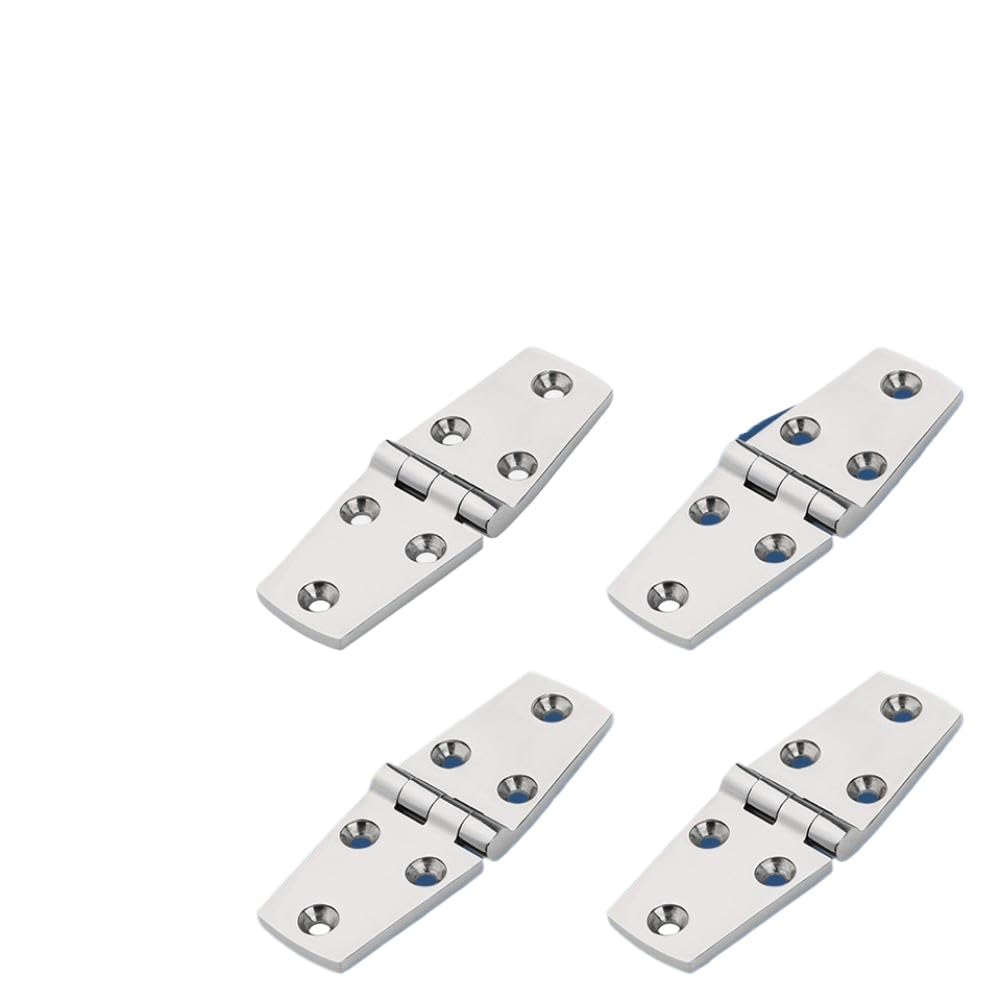 Ahkyhtgaz Onecolor Stainless Steel Cast Door Strap Hinge With 6 Holes Mirror Polished Marine Hinge Boat Hardware 38X102mm