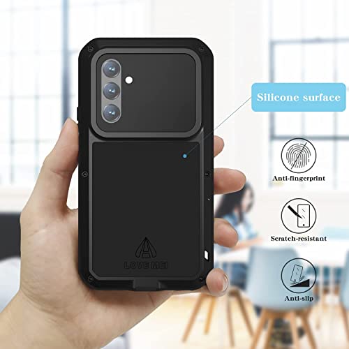 LOVE MEI Compatible with Samsung Galaxy A54 Case, Outdoor Sports Waterproof Military Heavy Duty Shockproof Dustproof Hybrid Aluminum Metal+Silicone+Tempered Glass Case Hard Cover (Yellow) by LOVE MEI - Used condition - Image 7