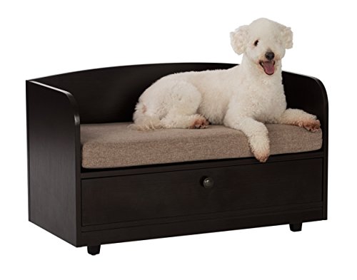 Paws & Purrs Pet Bed With Storage Drawer, Espresso/Sand #TOP7