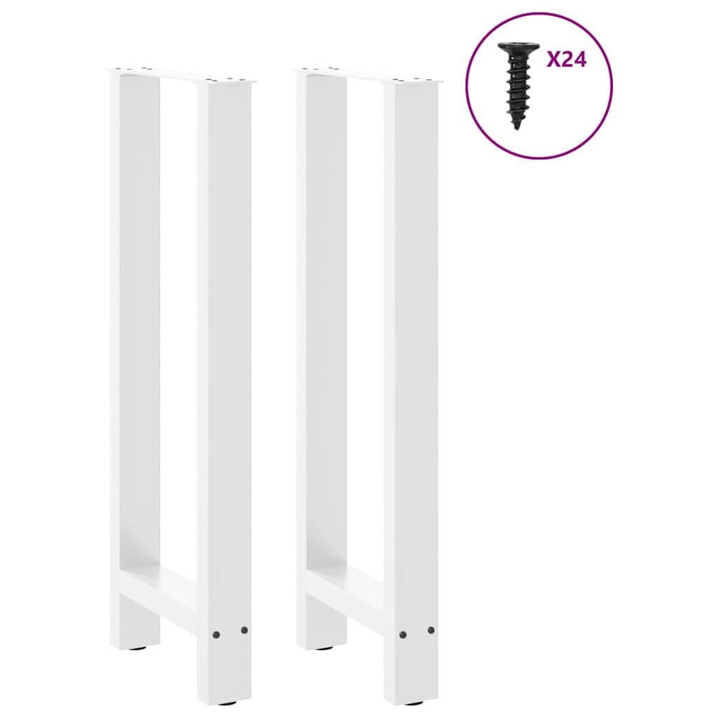 vidaXL Patas para Mesa de Bar Blancas (2 Unidades, 50 x 100-101 cm, Acero)