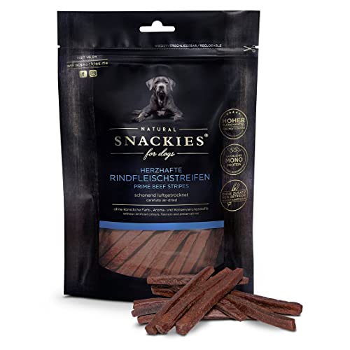 SNACKIES Vorteils-Set Best of 8+1 Pack (à 170/180g) Premium Snacks für Hunde ohne Zusatz von Getreide, Zucker, Farb-, Aroma- und Konservierungsstoffe, schonend luftgetrocknete Leckerli