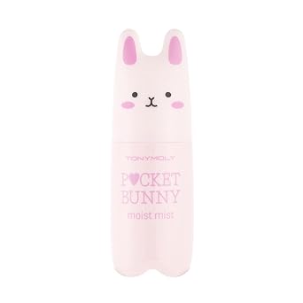 TONYMOLY Bunny Bundle Petit Bunny Gloss Bar, 04 Juicy Cherry Pocket Bunny Facial Mist, Easter Hydrating Facial Mist Moisturizer Spray for Hydration, Travel Size, Moist