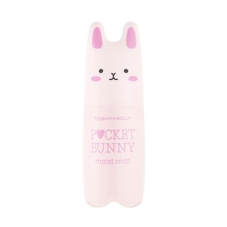 TONYMOLY Bunny Bundle Petit Bunny Gloss Bar, 04 Juicy Cherry Pocket Bunny Facial Mist, Easter Hydrating Facial Mist Moisturizer Spray for Hydration, Travel Size, Moist