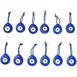 Juvale Hamsa Evil Eye Beads for Décor and Home Protection, 12 Pack, Dark Blue