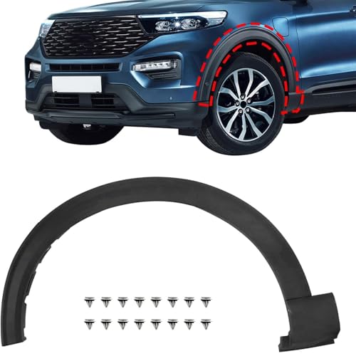 Sekeseauto Front Driver Side Fender Trim Molding Compatible with Ford Explorer/Police Interceptor Utility 2020 2021 Replace# LB5Z16039AA FO1290139 Front Left Fender Flares Wheel Arch Trim