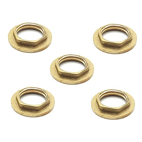 JUN-STORE RACCORDS DE TUYAUTERIE 5PCS BSP Filege féminine Laiton Hex Hex Serrure Écras Écras Écrous Fit Adaptateur d'ajustement de Tuyau pour Eau de Carburant (Thread Specification : 1/2Inch)