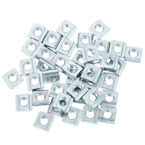 UKCOCO 40 Pcs Carbon Steel T Slot Nuts Sliding Hammer Head Threaded T-Nuts for Aluminum Extrusion Profiles Industrial Fasteners Compatible with 20m5 European Standard Extrusions