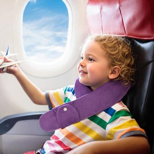 Image of Kids Travel Neck Pillow, Toddler Travel Pillow for Car & Airplane