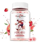 Sugar Free Vitamin ADK+B12 Gummies with Vitamin D3 K2 B12 K2 (MK-7) Chewable Vegan Multivitamin S...