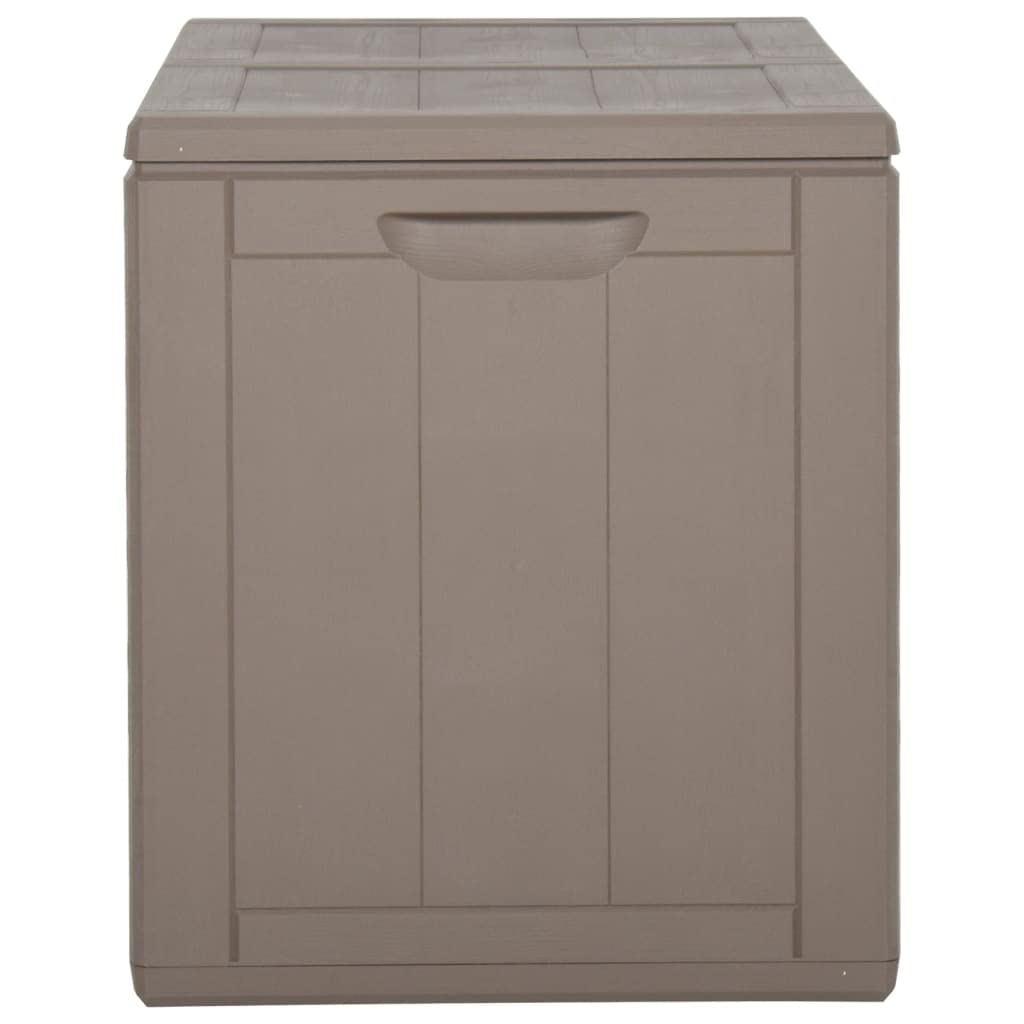 Homiuse Coffre de Rangement Extérieur et Intérieur - Boîte de Jardin en PP Rotin Marron - 80,5x44,5x51 cm