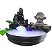 WEIZIWF Fontana Ceramic Decorative Fountain Soggiorno Ufficio Fontana da Tavolo con atomizzata umidificatore Perfetto Desktop Regalo della Decorazione fontane Zen da Interno