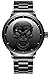 Mens Black Big Face Watches Men 30M Waterproof Large Luxury Casual Stainless Steel Wrist Watch for Men