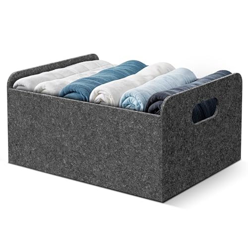 Bada Bing stabiler Filzkorb in grau für Regal und Kleiderschrank -...