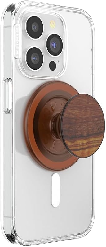 PopSockets Phone Grip for MagSafe, Magnetic Holder- Olive Wood