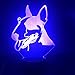 Produktbild 3D Nachtlicht Mit Fernbedienung Bull Terrier Tier 3D Lampe Nightight Mehrfarben Mit Fernbedienung Bestes Geschenk Für Kinder Led Nachtlicht Lampe-B_7 Farbwechsel.
