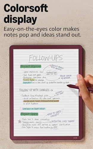 Amazon Kindle Scribe Colorsoft 64GB (newest model) — 11” paper-like color display with front light — One notebook to replace them all — Write in notebooks, docs, and books. Pen included - Graphite - 3