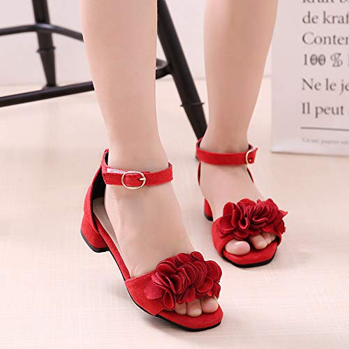 TangDao Girls Sandals Open Toe Middle High Heel Princess Sandals Summer Kids Shoes Dress Platform Sandals For Toddler Little Kid Big Kid2