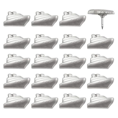 Image of Cruise Ship Push Pins - Silver Metal Cruise Ship Pins - for Cork Board, Maps, or Lapel Pin Use - Designed in USA - Set of 20