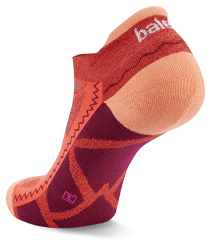 Image of Balega Grit and Grace Women's Arch Support Performance No-Show Athletic Running Socks, Beautiful Warrior Pink /Peach, Small