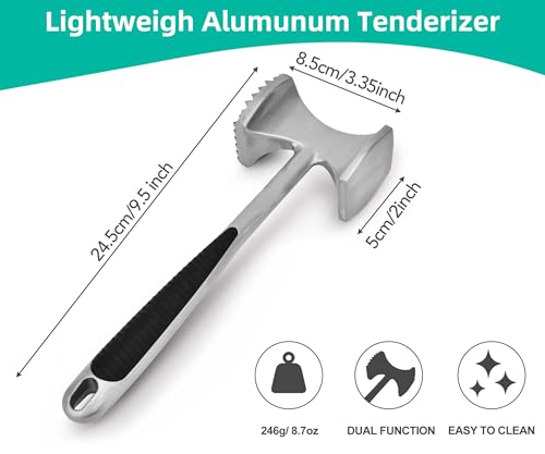 Image of Aliglow Meat Tenderizer Hammer Tool Pounder For Tenderizing Steak Beef Poultry