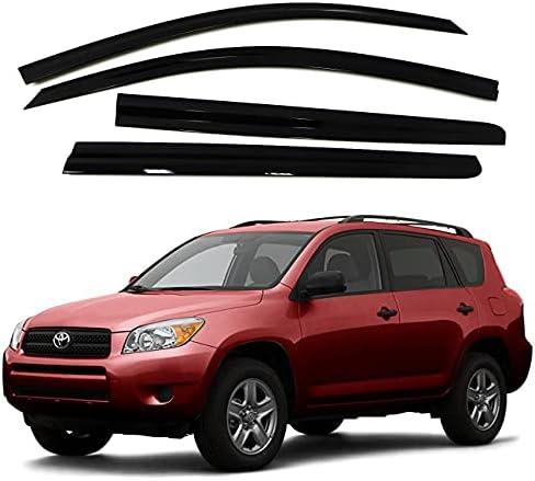 AutoClover A170 Smoke Window Sun Visors Rain Guards for RAV4 2006 2007 2008 2009 2010 2011 2012 Out Channel Visor