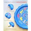 QPAU Splash Pads for Toddlers 1-3, Durable 67 Baby Splash Pad, Outdoor Sprinkler for Kids Toddler Toys, Summer Water Play Mat for Girl Boy Birthday Gift 2 Year Old