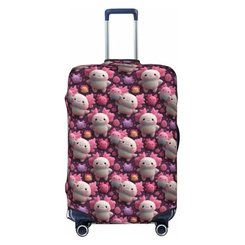 Luggage Cover Protector - Cartoon Cute Axolotl Print Suitcase Covers for Luggage Fit 22-24 Inch Suitcase