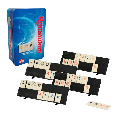 Bizak, Rummikub Caja Metalica, Edición de Viajes, Juego de Mesa para Niños +6 Años, Juego Estratégico para Toda la Familia, Juegos de Mesa para 4 Jugadores (64550105)