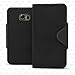 Galaxy S6 Case - Cellto Premium Wallet with HD Screen Protector [Dual Magnetic Flap] Diary Cover /w ID Pocket Top Quality & Stand in Multiple Angles + Life Time Warranty - Black