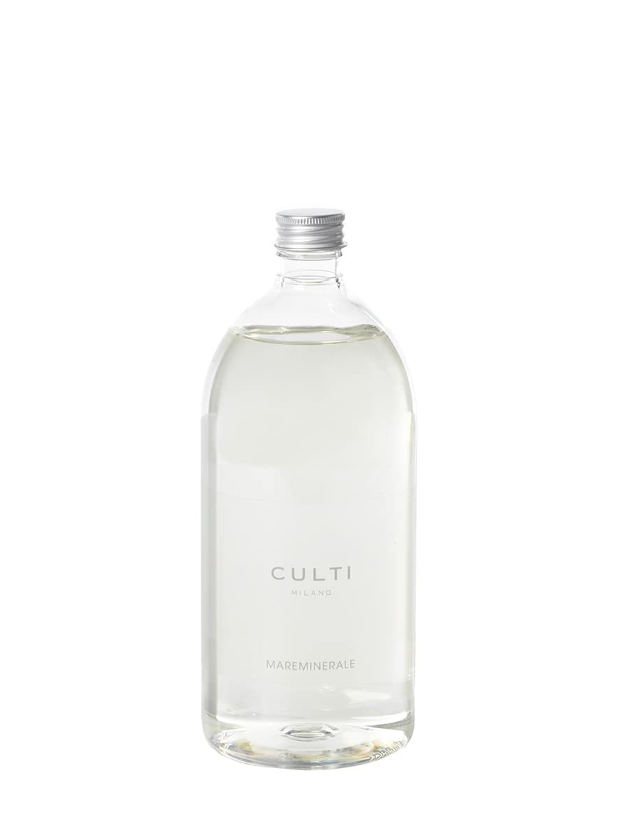 Duftstäbchen 500 ml Decor mit Nachfüllpackung 1000 ml – eleganter Raumduft – Culti Milano – Lebensdauer 6 Monate Abdeckung 30 m² – edles Design und hochwertiger Duft (Mareminerale)